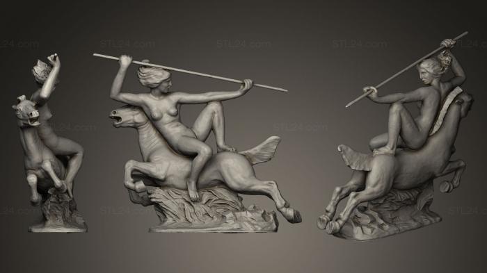Statues antique and historical (Amazone, STKA_0725) 3D models for cnc
